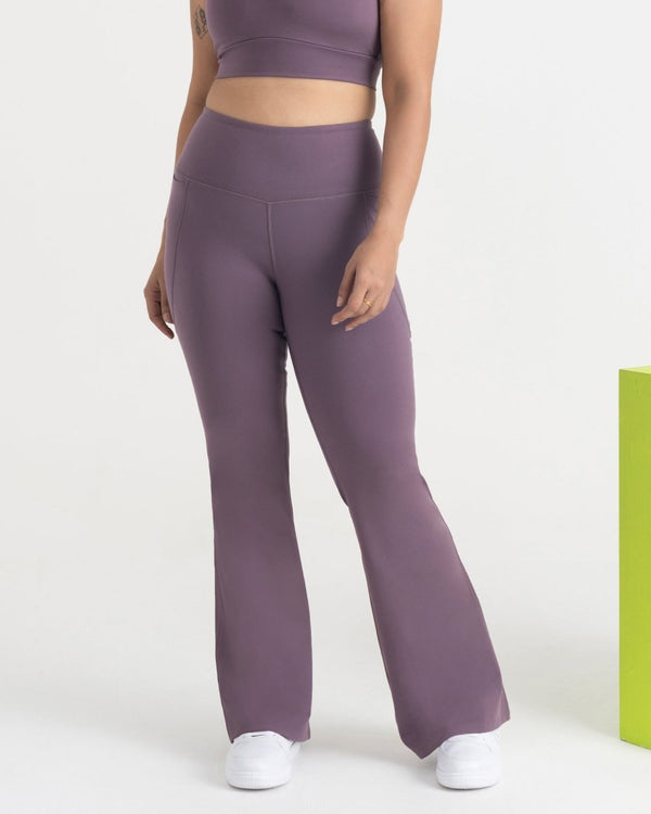 Zen Flare Pants and Polo-Neck 2-in-1 Crop Top Co-ord Set