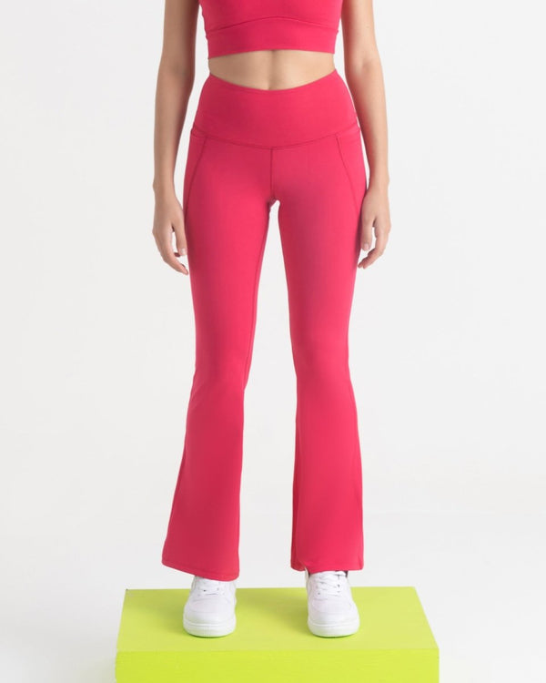 Zen Flare Pants and Polo-Neck 2-in-1 Crop Top Co-ord Set