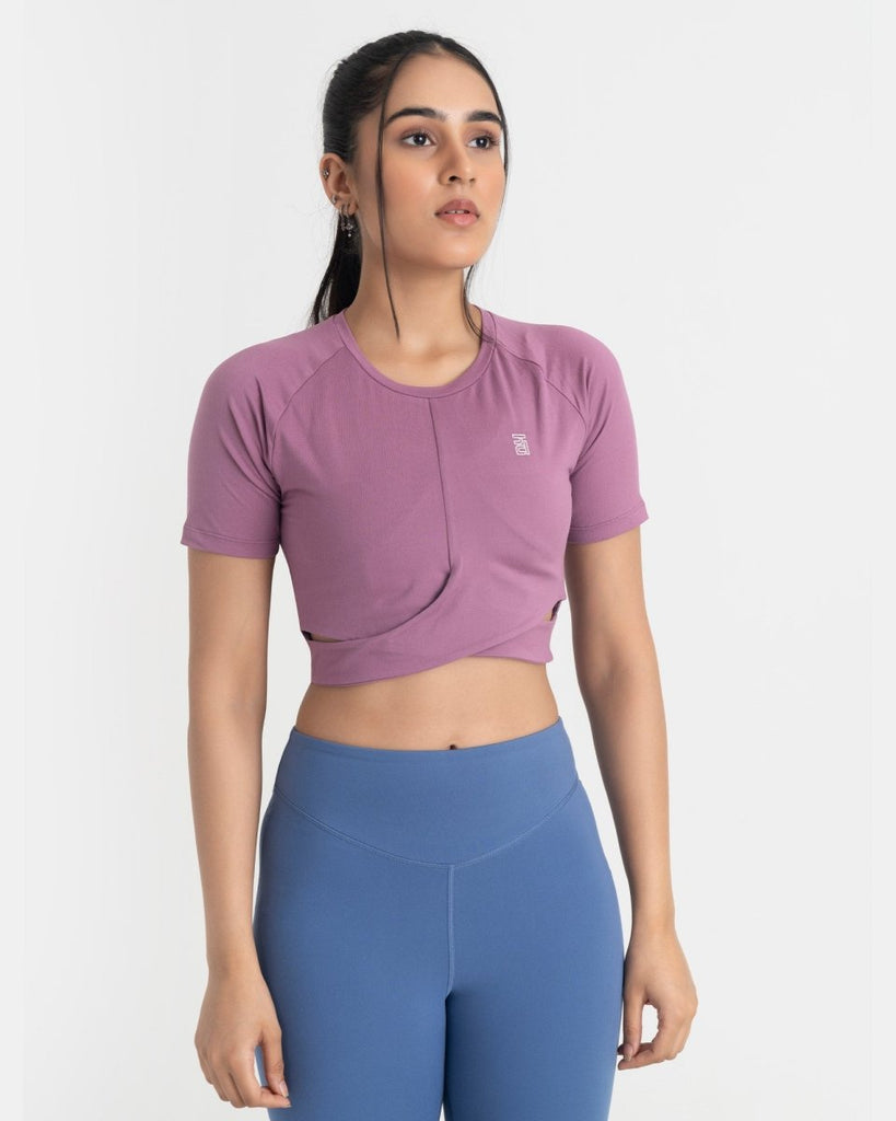 Hunnit Zen Front-Wrap Crop Top Zen Front-Wrap Crop Top - Hunnit