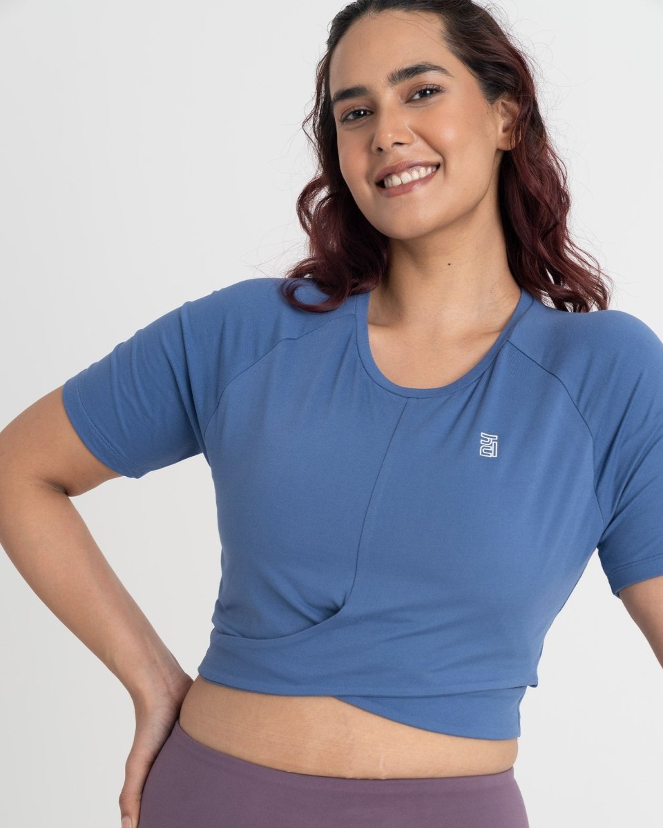 Zen Front-Wrap Crop Top
