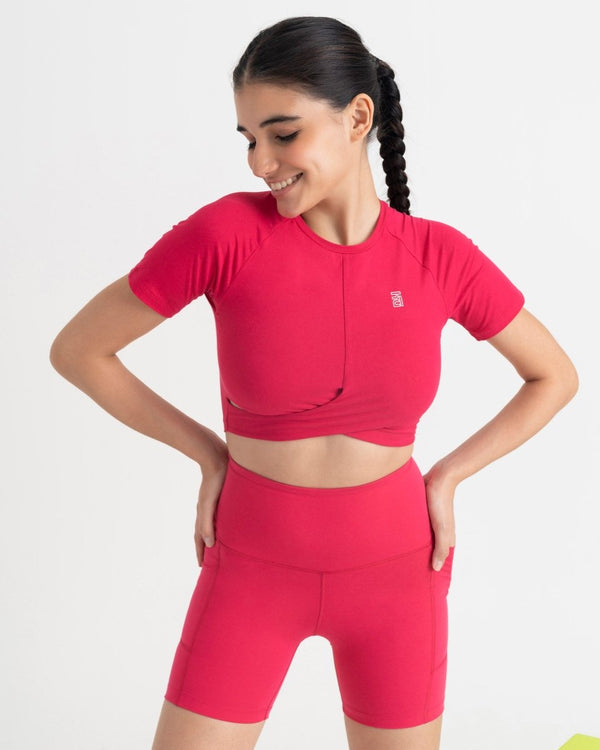 Zen Front-Wrap Crop Top