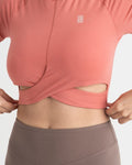 Zen Front-Wrap Crop Top