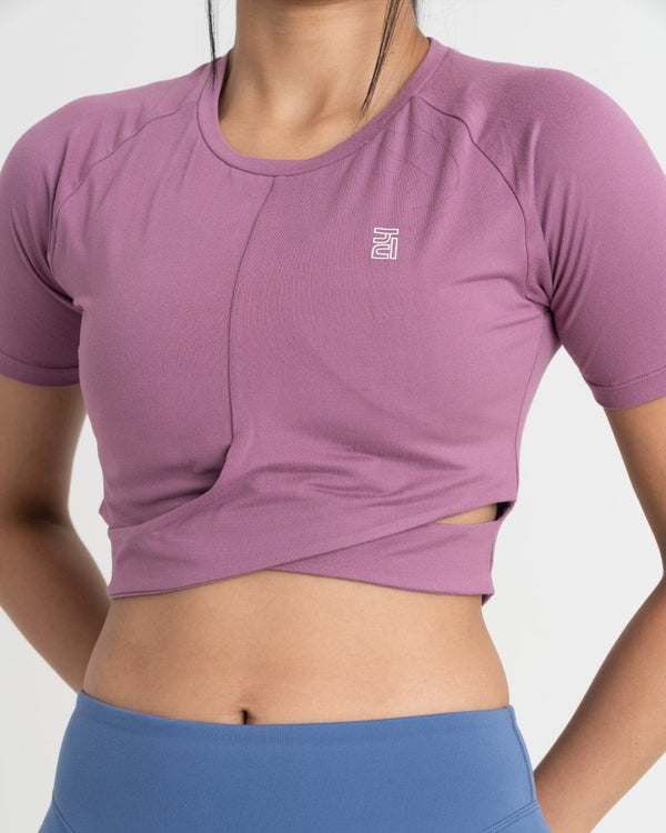 Zen Front-Wrap Crop Top