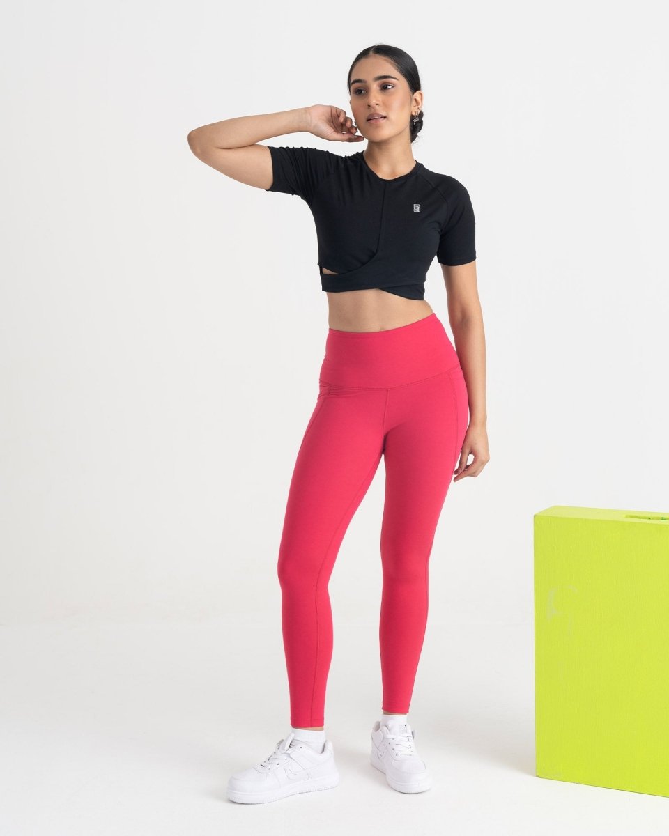 Zen Front-Wrap Crop Top