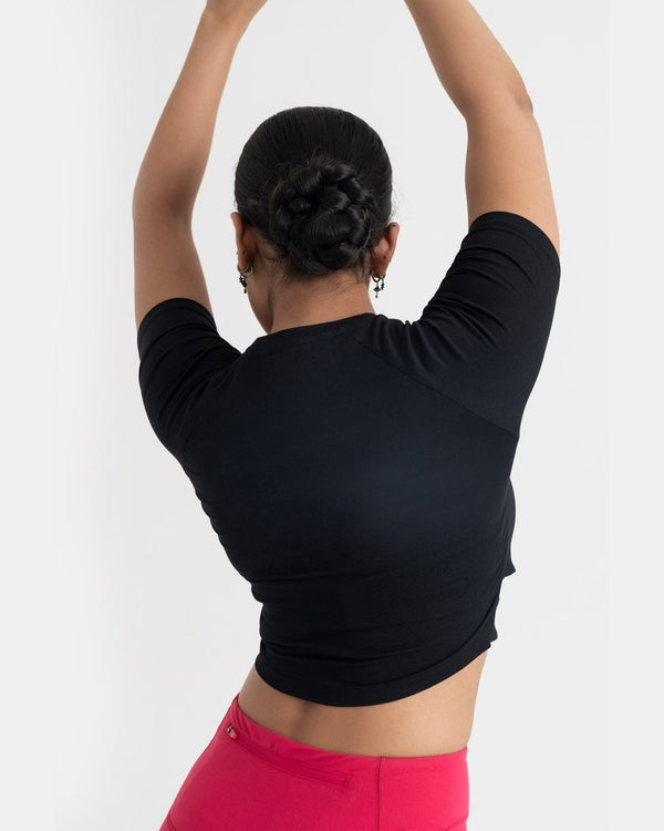Zen Front-Wrap Crop Top
