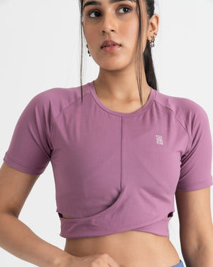 Zen Front-Wrap Crop Top