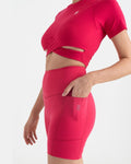 Zen Front-Wrap Crop Top