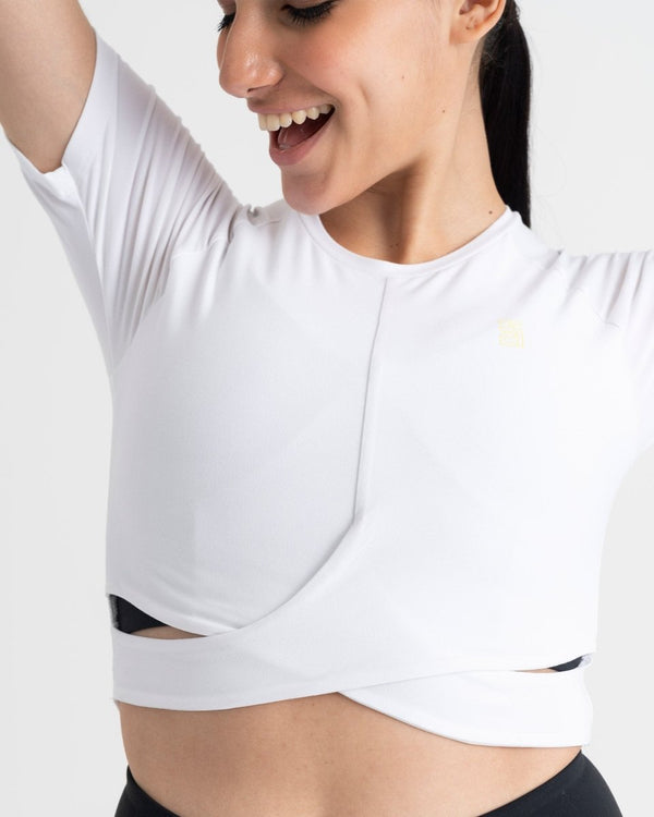 Zen Front-Wrap Crop Top