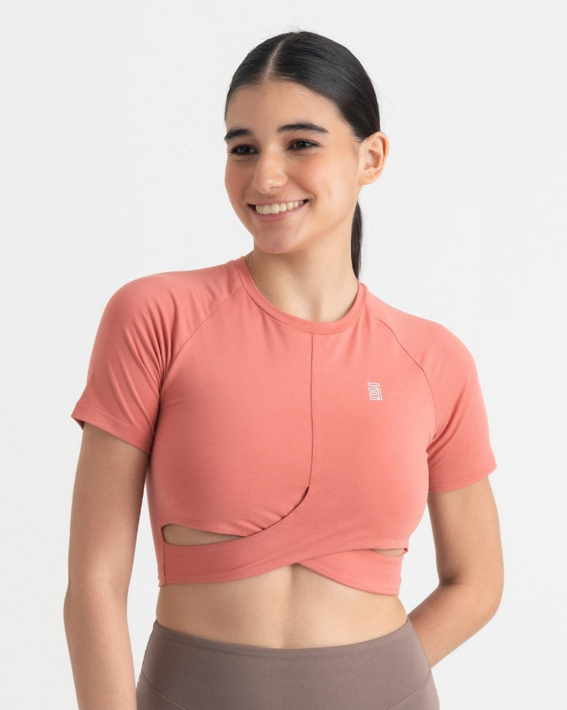 Hunnit Zen Front-Wrap Crop Top Zen Front-Wrap Crop Top - Hunnit