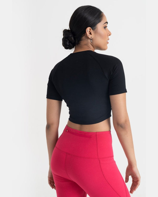 Zen Front-Wrap Crop Top