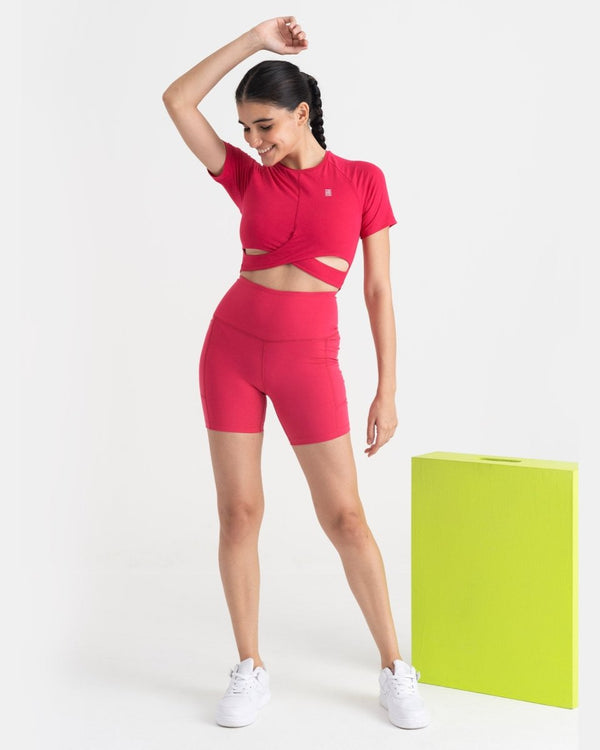 Zen Front-Wrap Crop Top