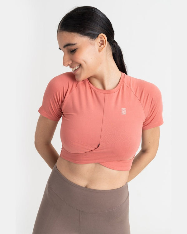 Zen Front-Wrap Crop Top