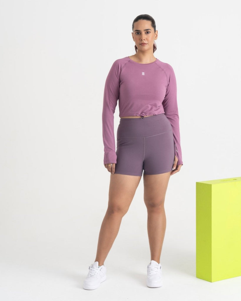 Hunnit Zen Full-Sleeve Crop Top Zen Full-Sleeve Crop Top