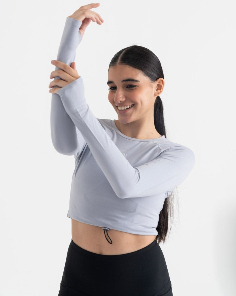 Hunnit Zen Full-Sleeve Crop Top Zen Full-Sleeve Crop Top