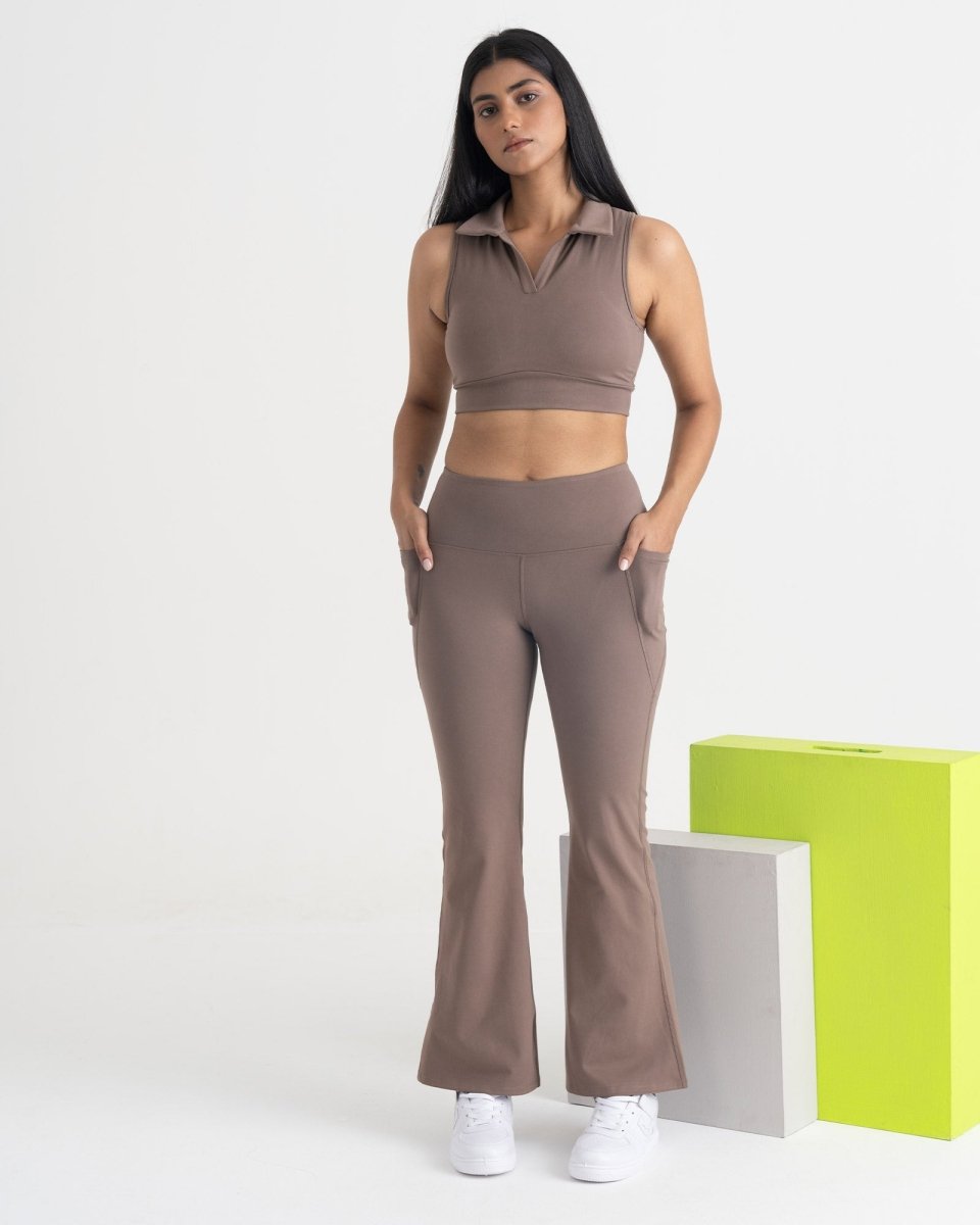 Zen Polo-Neck 2-in-1 Crop Top