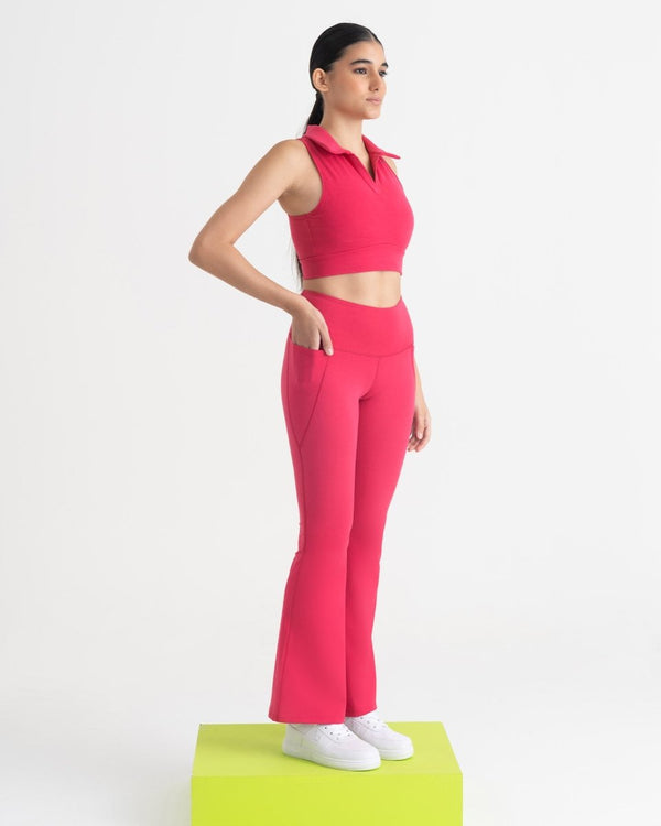 Zen Polo-Neck 2-in-1 Crop Top