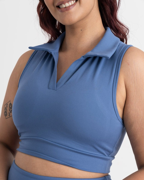 Zen Polo-Neck 2-in-1 Crop Top