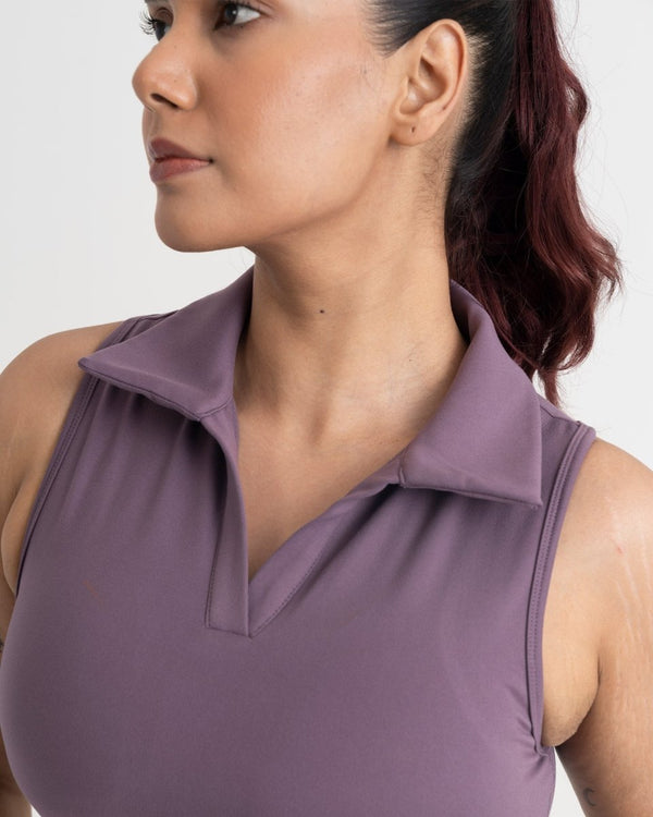 Zen Polo-Neck 2-in-1 Crop Top