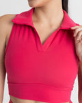 Zen Polo-Neck 2-in-1 Crop Top