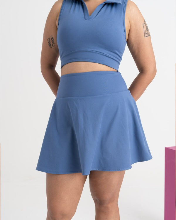 Zen Polo-Neck 2-in-1 Crop Top