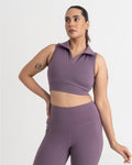 Zen Polo-Neck 2-in-1 Crop Top