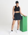 Zen Polo-Neck 2-in-1 Crop Top