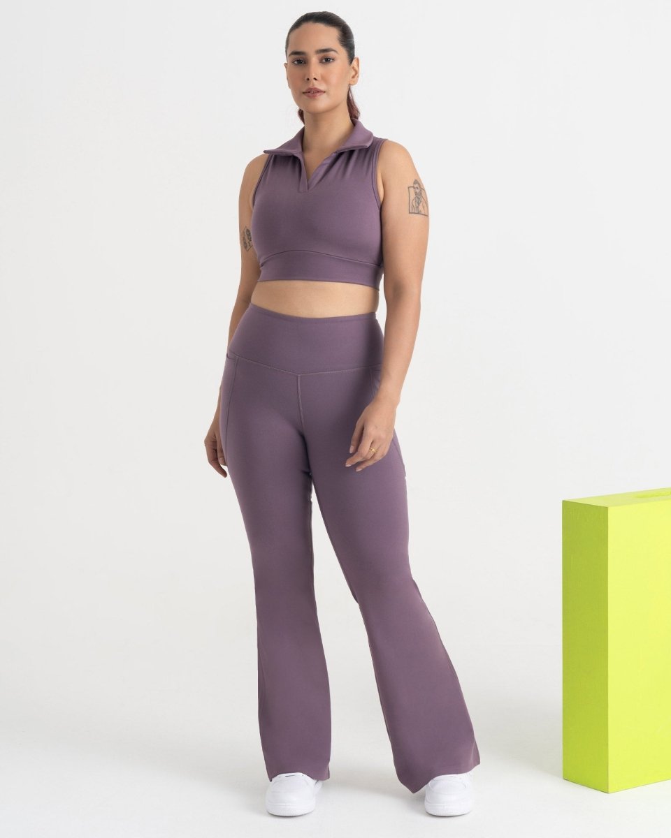 Zen Polo-Neck 2-in-1 Crop Top