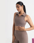 Zen Polo-Neck 2-in-1 Crop Top