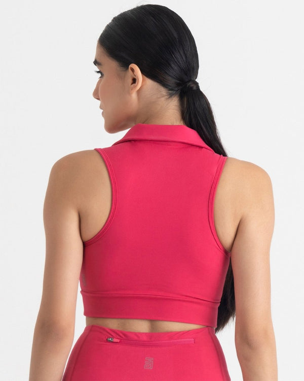 Zen Polo-Neck 2-in-1 Crop Top