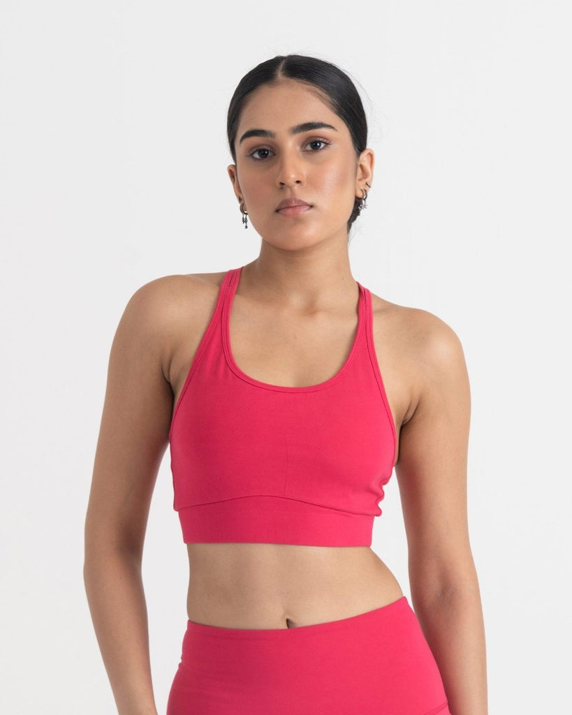 Hunnit Zen Padded Sports Bra - Round Neck Zen Round-Neck Sports Bra