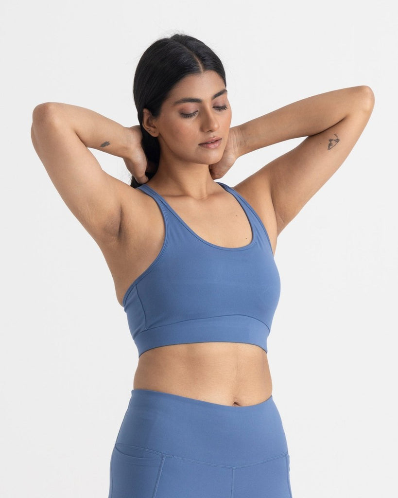 Hunnit Zen Padded Sports Bra - Round Neck Zen Round-Neck Sports Bra