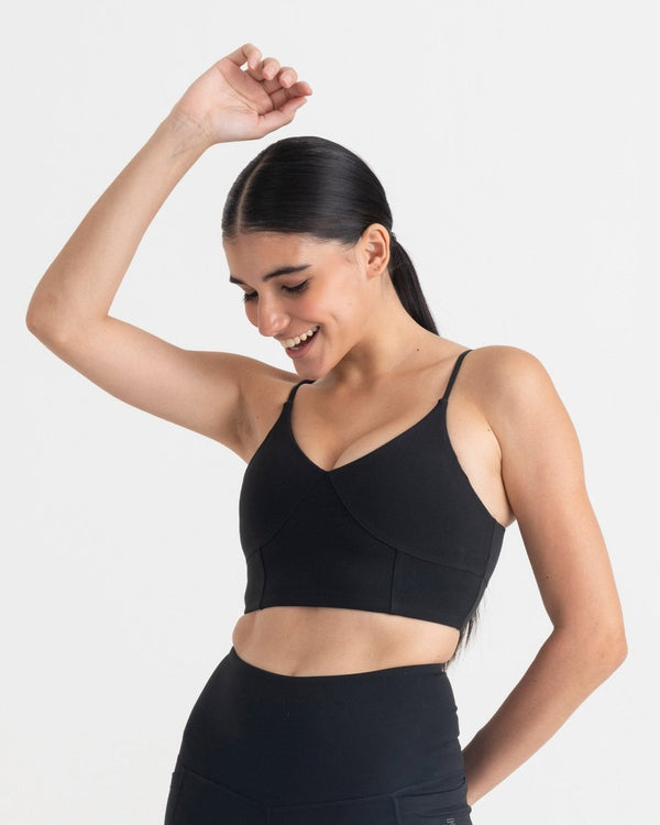 Zen Padded Sports Bra - V Neck